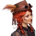 Zylinderhut Retrolook braun Viktorianischer Gothic Zylinder Steampunk Hut