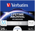 VERBATIM 43823 BD-R 25GB Single MDISC Blu-ray-M-Disc