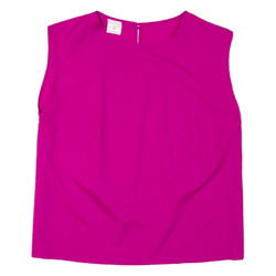 Damen ärmellose Bluse rosa ärmellos M