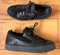 100%ORIG GIUSEPPE ZANOTTI DESIGN LOW TOP ZIPPERS SNEAKER SCHWARZ GR.42 GEBRAUCHT