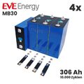 4 x EVE MB30 A Grade 306 Ah LiFePO4-Zellen 3.2V Lithium-Eisenphosphat