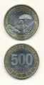 Costa Rica - 500 Colones 2024 (2025) UNC - Gedenkausgabe, Bimetall - New