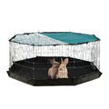Freilaufgehege Kaninchenstall Hasenauslauf Freigehege Boden Netzabdeckung 150 cm