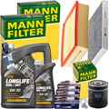 MANN INSPEKTIONSPAKET+6L MANNOL 504 5W-30 ÖL passend für AUDI A4 B6 8E/H 2.4+3.0