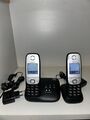 2er Gigaset A415A Duo schnurlose DECT Telefon mit Anrufbeantworter/Freisprechen 