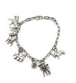 835/ Damen Silber Armband, Bettel Armband, Charms, 18 cm lang, guter Zustand.