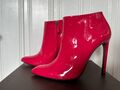 GUCCI Gloria Lackleder Patent Leather Stiefelette Leuchtendes Pink 39,5