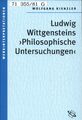 Ludwig Wittgensteins "Philosophische Untersuchungen" Kienzler, Wolfgang: