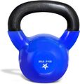 Yes4All 2-20kg Kettlebell Gusseisen Vinylbeschichtung Blau Schwunghantel Kugelge