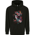 Eine künstlerische Geisha Dame mit Blumen Herren 80% Baumwolle Hoodie