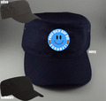 Freu dich auf die Zukunft Smiley blau Field Cap Feldmütze größenverstellbar