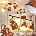 Flur Dielen Strahler Vintage Decken Lampen rostfarben Wohn Schlaf Zimmer Leuchte