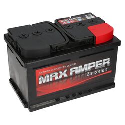 Autobatterie MAX AMPER 12V 72Ah Starterbatterie WARTUNGSFREI TOP ANGEBOT NEU