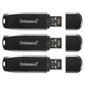 3 x INTENSO USB 3.0 Stick USB STICK  64GB Speed Line schwarz Speicherstick 64 GB