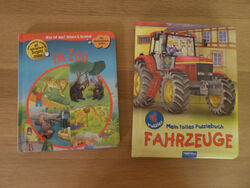 Buch "Im Zoo" und 1 Puzzlebuch "Fahrzeuge"