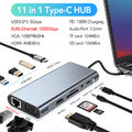 11in 1 Laptop Dockingstation Typ-C HUB HDMI 4K USB 3.0 VGA SD/TF Docking station