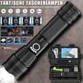 Super Hell Taschenlampe LED USB XHP50 Taktisches Fackel 26650 Akku Extrem Stark