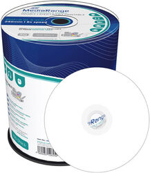 100 Mediarange DVD+R 8,5Gb DL 8x Bedruckbar Double Layer inkjet full printable