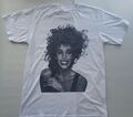 Whitney Houston NEU T-Shirt Medium Foto schwarz & weiß 100 % Baumwolle Unisex weiß