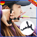 Compoundbogen Release Aids 4 Finger 360° Drehen Metall D-Loop Bogenschießen Jagd