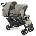 Chic 4 Baby Geschwisterwagen Duo + Tragetasche & Regenhaube Jeans grey