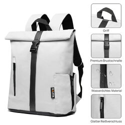 Rucksack Rolltop Rucksack Wasserdicht Damen & Herren Daypack Freizeitrucksack