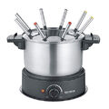 SEVERIN FO 2470 Fondue-Set mit 8 Gabeln - Schwarz/Silber