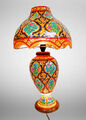 orient handbemalte Lampe Kamelleder Tischlampe Camel leather table lamp  No:23/3