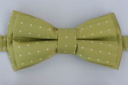 Fliege Bow Tie für Frackhemd Smokinghemd Jacquard grün / bunt Punkte  HA3362