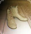 Pretty Love Boots Stiefelette Gr.41 Schnürstiefel Beige Creme Design Leder TOP