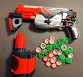 NERF VORTEX Pyragon Blaster + Magazin + Disks  + Tasche