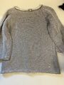 Hessnatur Pullover , 3/4 Arm, Grau-weiß, Größe Xs