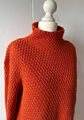 100%ORIG GANT ROLLKRAGEN STRICK PULLOVER GR.S ORANGE