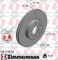 2x ZIMMERMANN Bremsscheibe 150.1298.20 für BMW