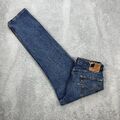 Levis 505 Herren Jeans Hose W34 L32 Blau Regular Fit Straight Leg Vintage Retro