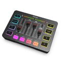 4 Kanal RGB Audio Mixer Mischpult Soundkarte Mixer mit XLR Mikrofon Interface