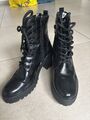 tamaris stiefeletten Absatz 39 schwarz Lack Look