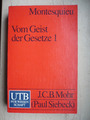 Montesquieu  Vom Geist der Gesetze 1   UTB  Verlag Buch