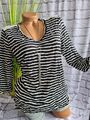 Tom Tailor Bluse Shirt mit Spitze Damen Gr. M bis XXXL schwarz weiß Crash (820)