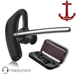 Bluetooth Headset drahtlos mit Mikrofon ein Ohr 4.1 - happyset Voice