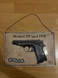 Schild Blech Walther PP/PPK Deko