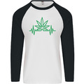 Weed Pulse Heart Cannabis EKG Herren L/S Baseball T-Shirt