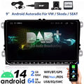 DAB+ Autoradio Für VW Golf 5 6 Polo T5 Touran Passat Carplay 2+64G GPS KAM MIK