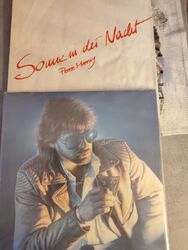 Sonne in der Nacht-Peter Maffay-Vinyl Schallplatte aus dem Jahr 1985 mit Poster