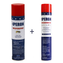 4 x 750 ml Ungezieferspray + 4 x 400 ml Wespenspray im SET IPERON® + Zeckenhaken