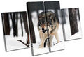 White Wolf Wild Animals MULTI Leinwand Wand Kunst Bild drucken