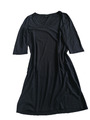 schwarzes Basic-Kleid Sweatkleid Shirtkleid Gr. M mit 3/4 Ärmel -kaum getragen-