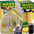 MANN INSPEKTIONSPAKET+5L CASTROL 5W-30 ÖL passend für VW TOURAN 1T AUDI A3 8P