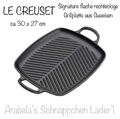 LE CREUSET Signature Grillplatte aus Gusseisen flach 30x27 cm schwarz matt