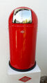 WESCO PUSHBOY 50 LTR USA TRASH CAN DUSTBIN KITCHEN BIN OFFICE BIN DESIGN RED